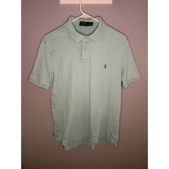 Polo Ralph Lauren Cotton Short Sleeve Collared Polo Shirt Turquoise Men's Size M - Picture 2 of 10